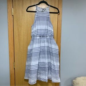 A New Day Striped Blue Summer Dress - Size Medium